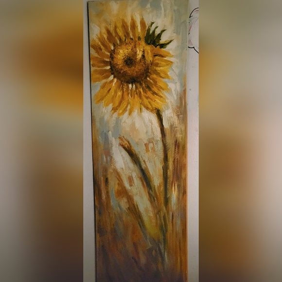 Paimting on canvas stretched and framed Sunflower - Picture 6 of 6